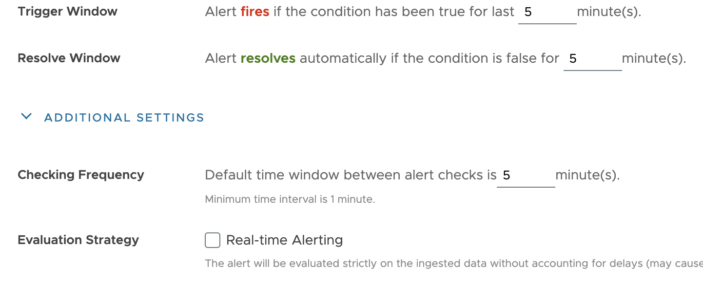 Condition options discussed in left column