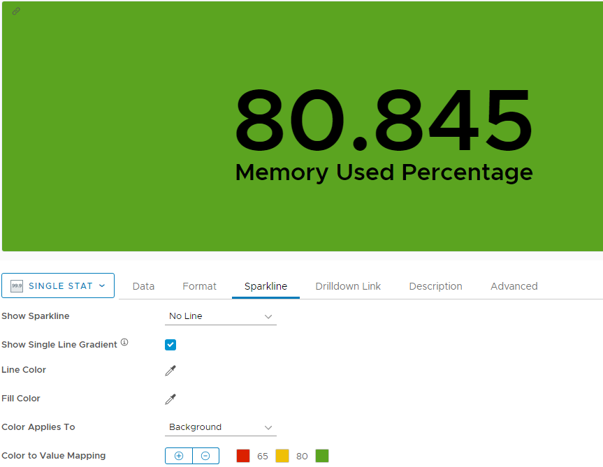 create a dashboard and change values and colors