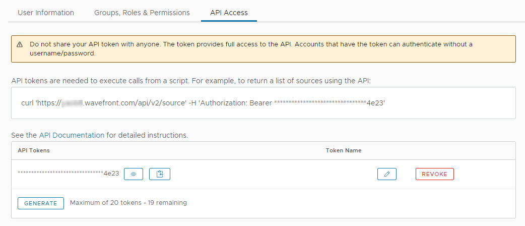 Generate API Token