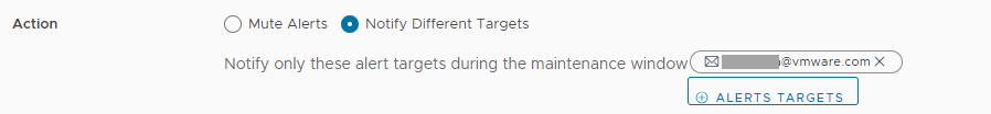 set maintenance window alert notification behavior