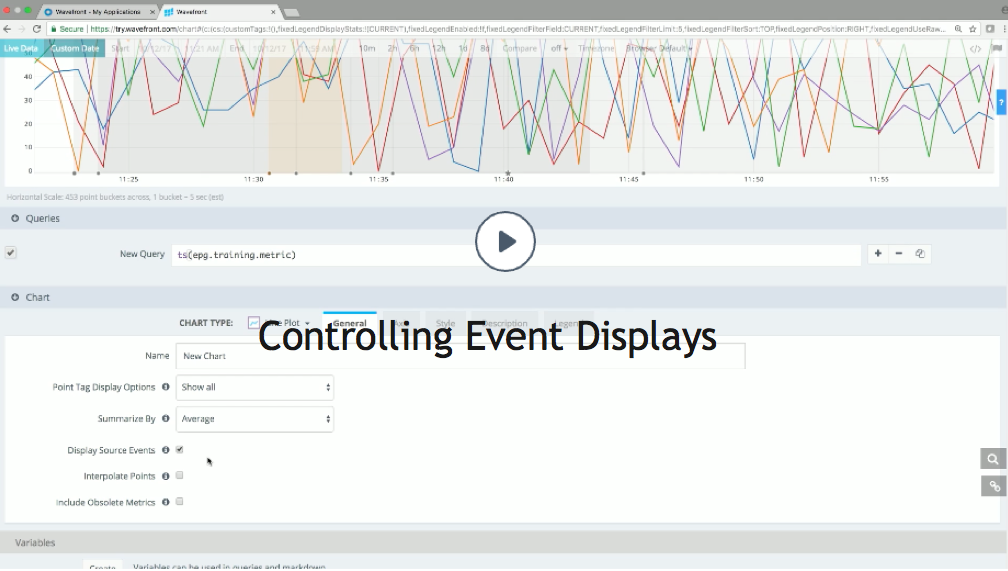 controlling event displays